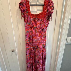 Free People Floral Midi Dress